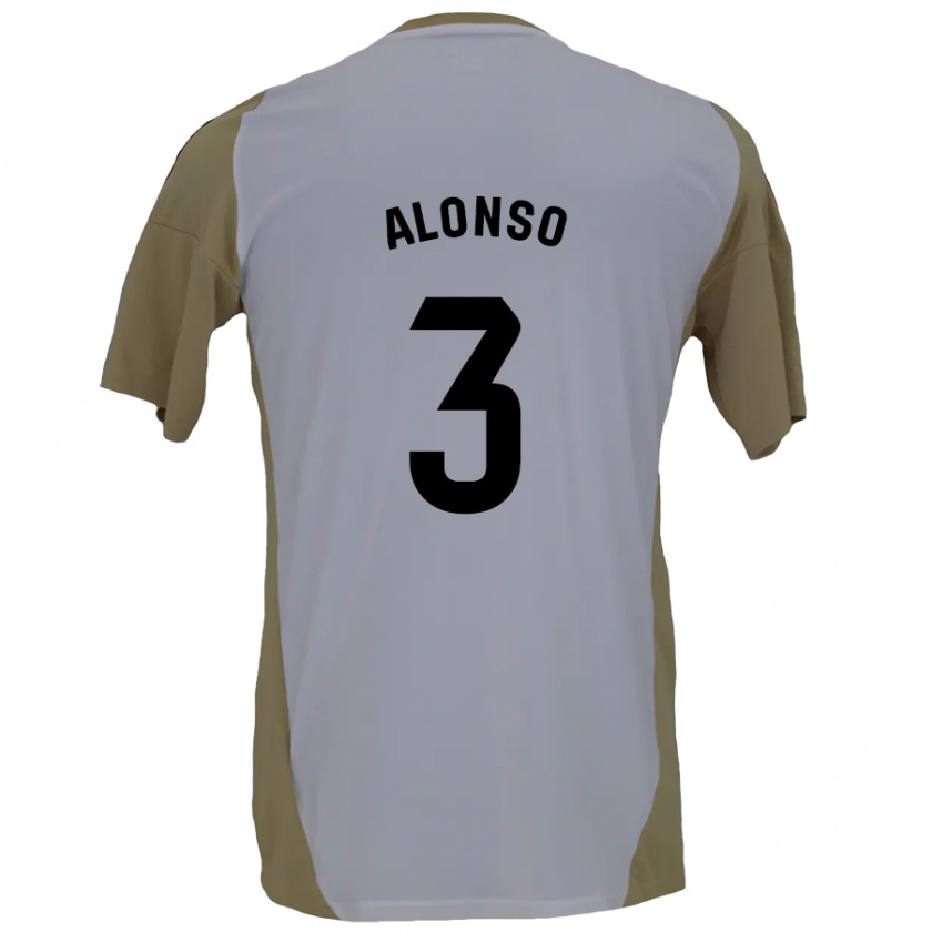 Kandiny Herren Julio Alonso #3 Braunweiß Auswärtstrikot Trikot 2024/25 T-Shirt