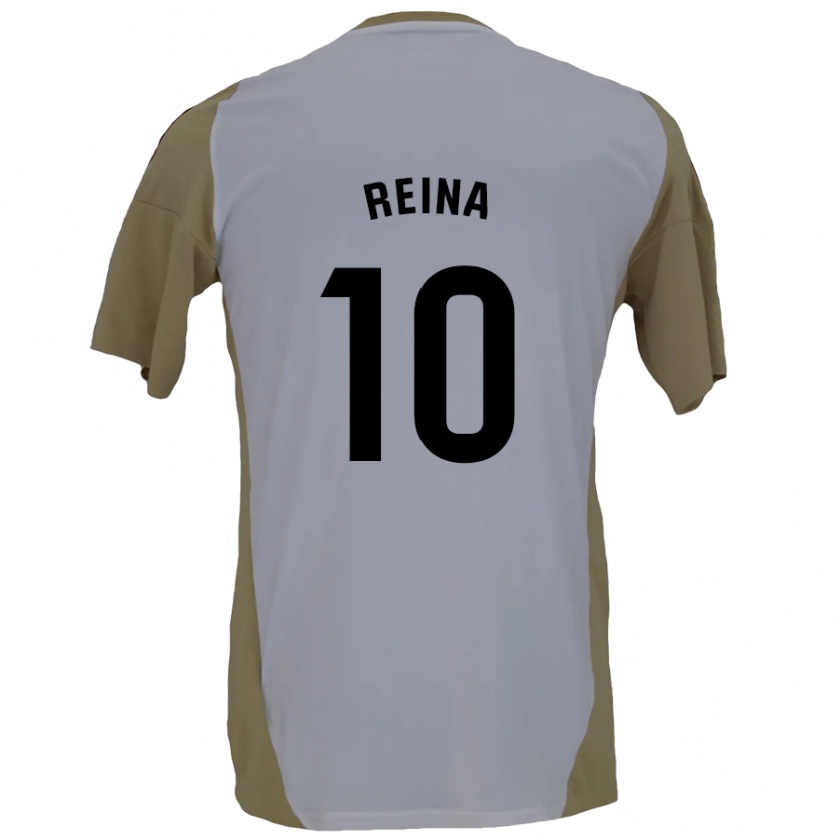 Kandiny Herren Alberto Reina #10 Braunweiß Auswärtstrikot Trikot 2024/25 T-Shirt