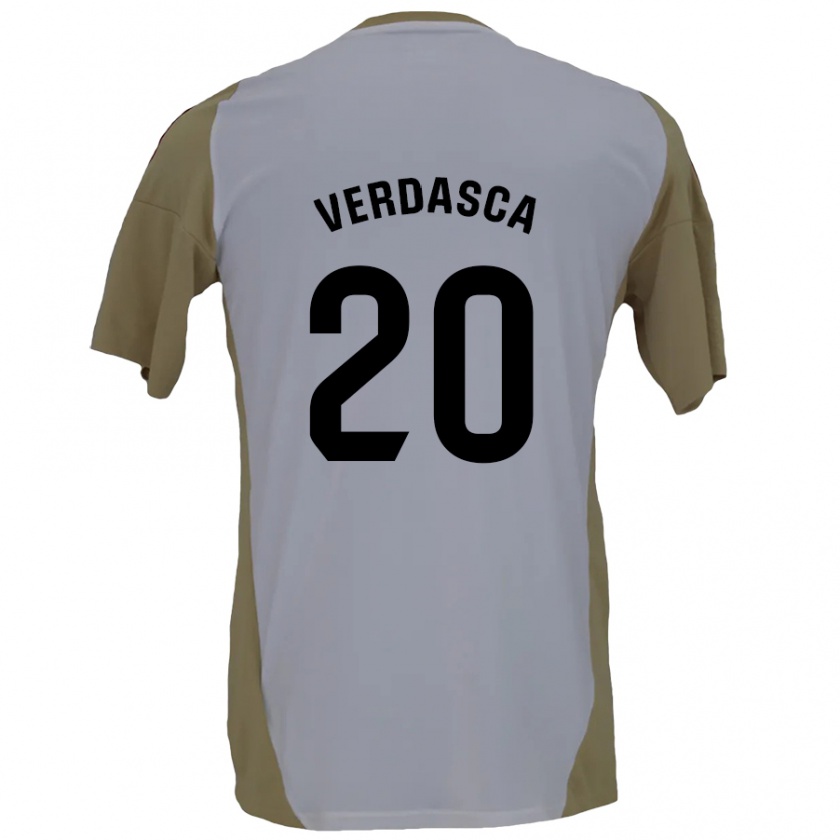 Kandiny Herren Diogo Verdasca #20 Braunweiß Auswärtstrikot Trikot 2024/25 T-Shirt