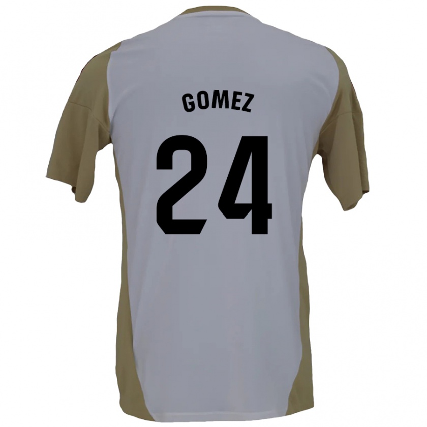 Kandiny Herren Jonathan Gómez #24 Braunweiß Auswärtstrikot Trikot 2024/25 T-Shirt