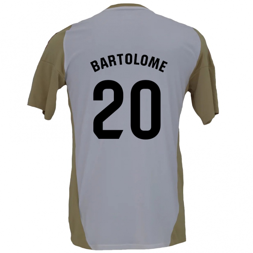 Kandiny Herren Diego Bartolomé #20 Braunweiß Auswärtstrikot Trikot 2024/25 T-Shirt