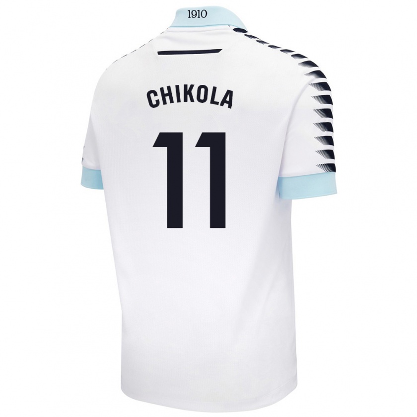 Kandiny Herren Peter Chikola #11 Weiß Blau Auswärtstrikot Trikot 2024/25 T-Shirt