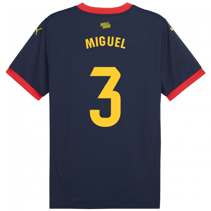 Kandiny Herren Miguel Gutiérrez #3 Marinerot Auswärtstrikot Trikot 2024/25 T-Shirt