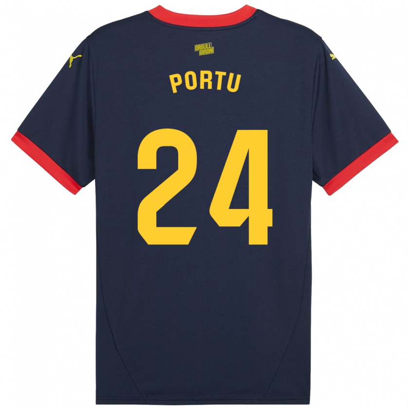 Kandiny Herren Portu #24 Marinerot Auswärtstrikot Trikot 2024/25 T-Shirt