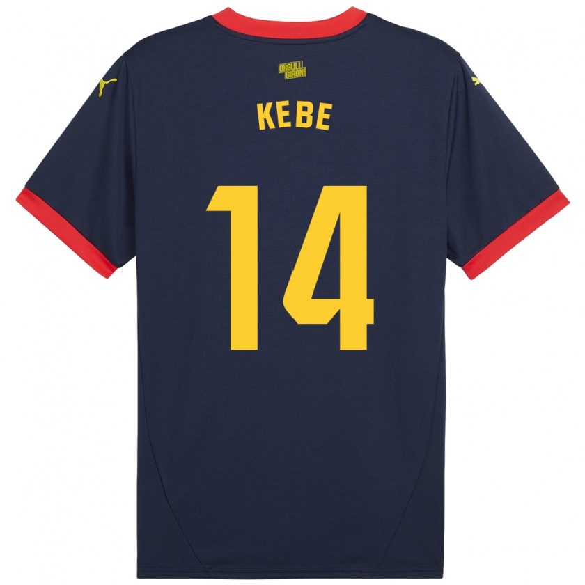 Kandiny Herren Moussa Kébé #14 Marinerot Auswärtstrikot Trikot 2024/25 T-Shirt