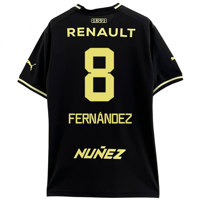 Kandiny Herren Leonardo Fernández #8 Schwarz Gelb Auswärtstrikot Trikot 2024/25 T-Shirt