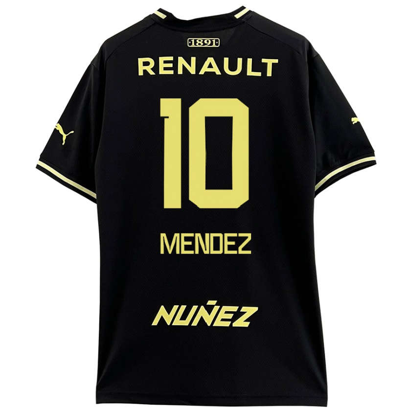 Kandiny Herren Kevin Méndez #10 Schwarz Gelb Auswärtstrikot Trikot 2024/25 T-Shirt