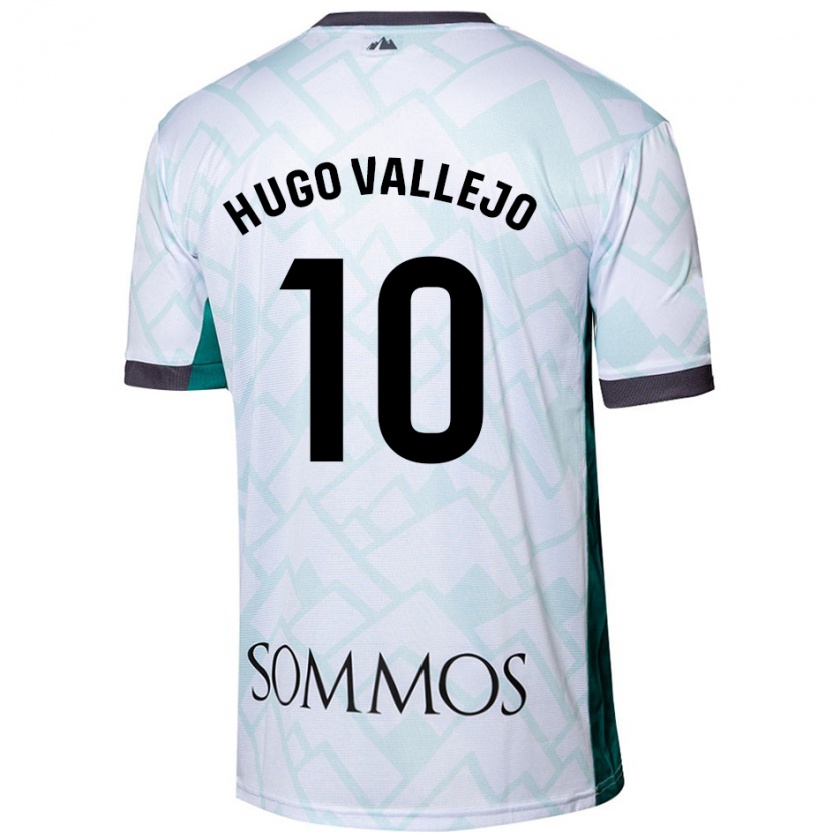 Kandiny Herren Hugo Vallejo #10 Weiß Grün Auswärtstrikot Trikot 2024/25 T-Shirt