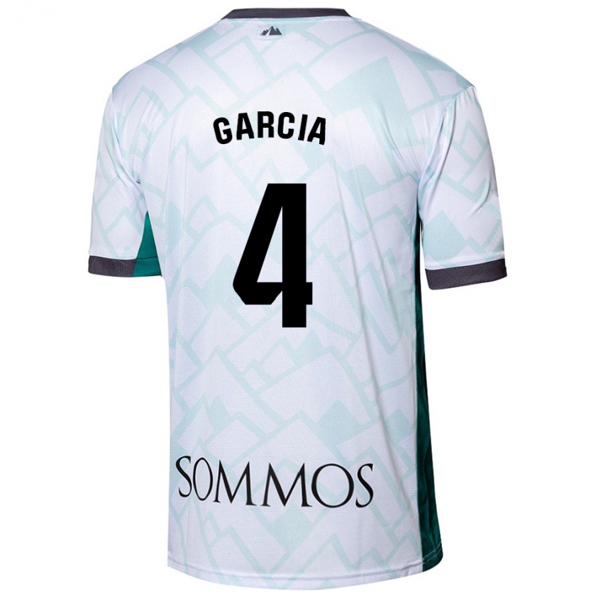 Kandiny Herren Nacho García #4 Weiß Grün Auswärtstrikot Trikot 2024/25 T-Shirt