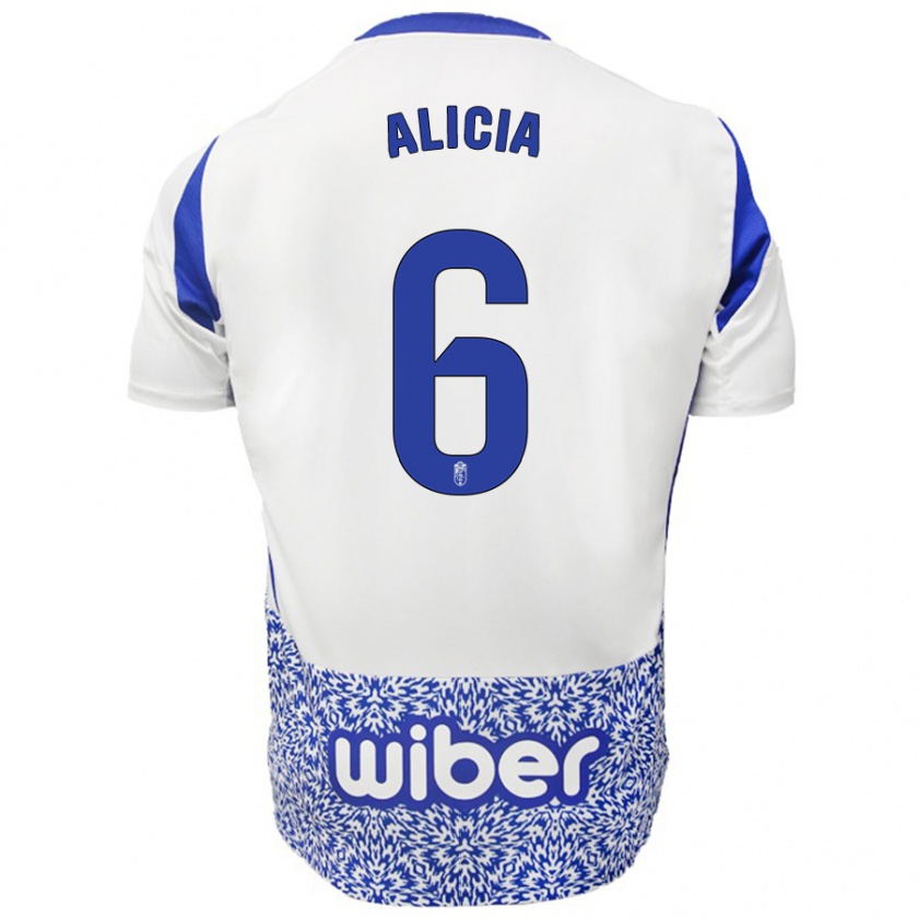 Kandiny Herren Alicia #6 Weiß Blau Auswärtstrikot Trikot 2024/25 T-Shirt