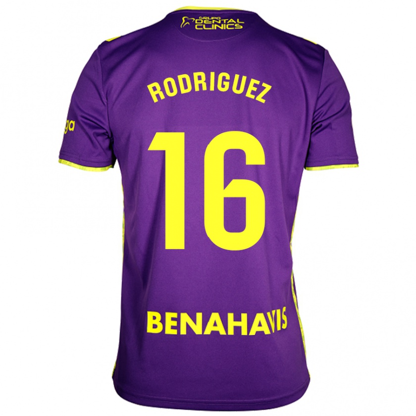 Kandiny Herren Genaro Rodríguez #16 Lila Gelb Auswärtstrikot Trikot 2024/25 T-Shirt