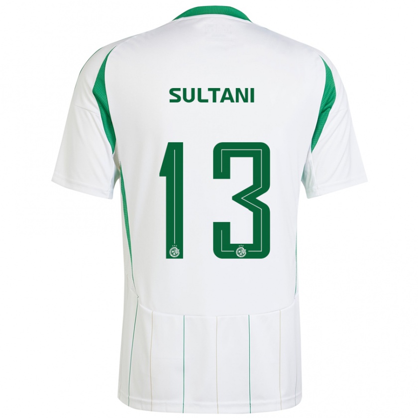 Kandiny Herren Tomás Sultani #13 Weiß Grün Auswärtstrikot Trikot 2024/25 T-Shirt