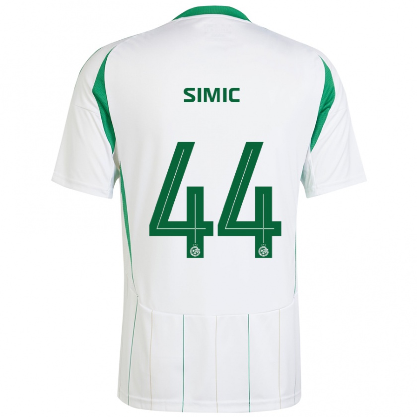 Kandiny Herren Lorenco Simic #44 Weiß Grün Auswärtstrikot Trikot 2024/25 T-Shirt