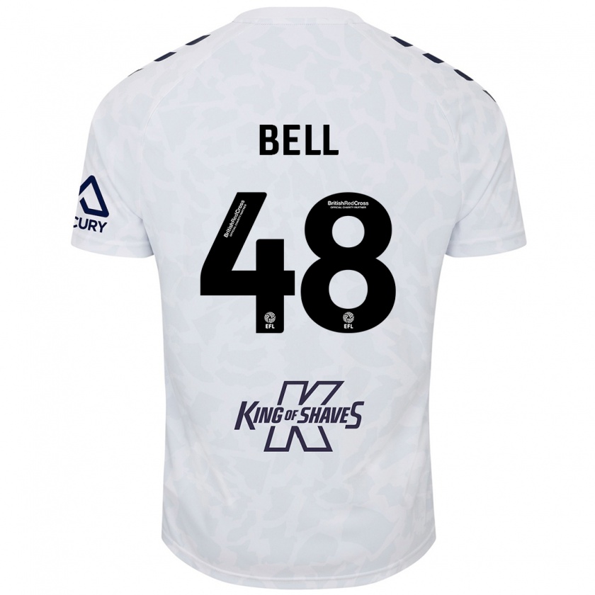 Kandiny Herren Luke Bell #48 Weiß Auswärtstrikot Trikot 2024/25 T-Shirt