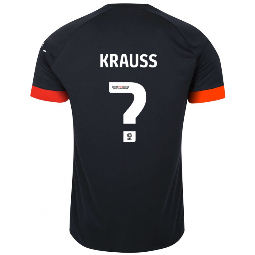 Kandiny Herren Tom Krauß #0 Schwarz Orange Auswärtstrikot Trikot 2024/25 T-Shirt