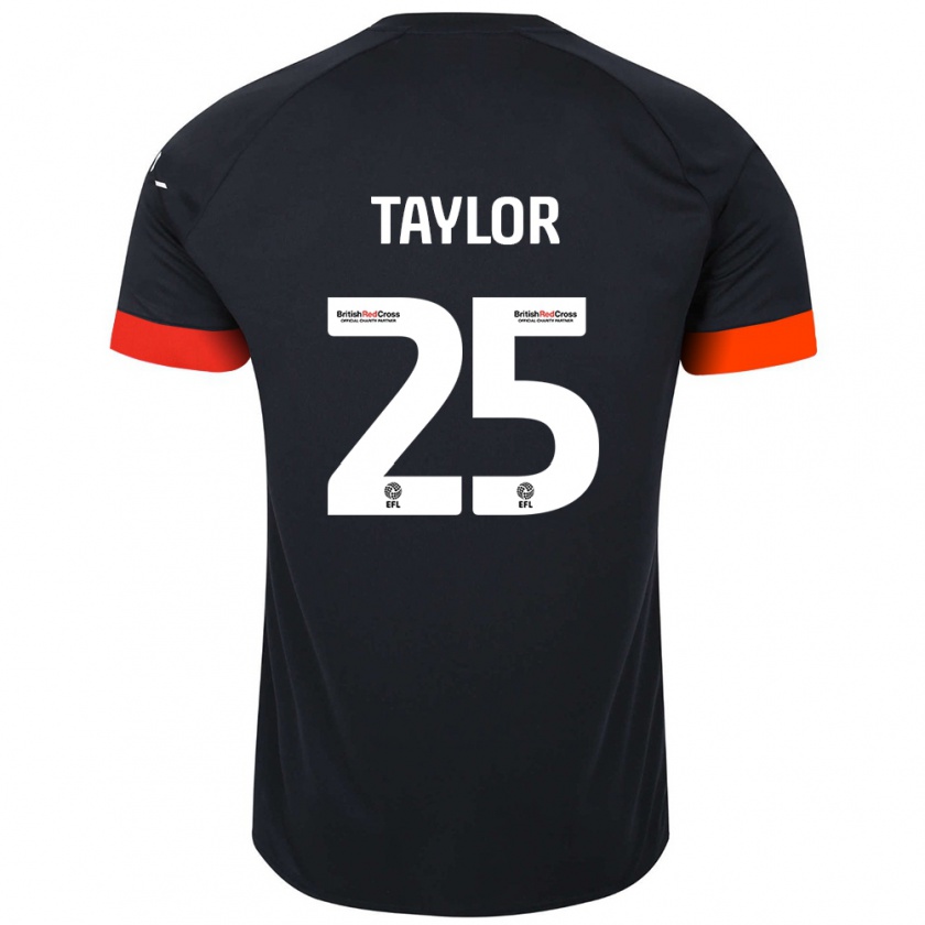 Kandiny Herren Joe Taylor #25 Schwarz Orange Auswärtstrikot Trikot 2024/25 T-Shirt