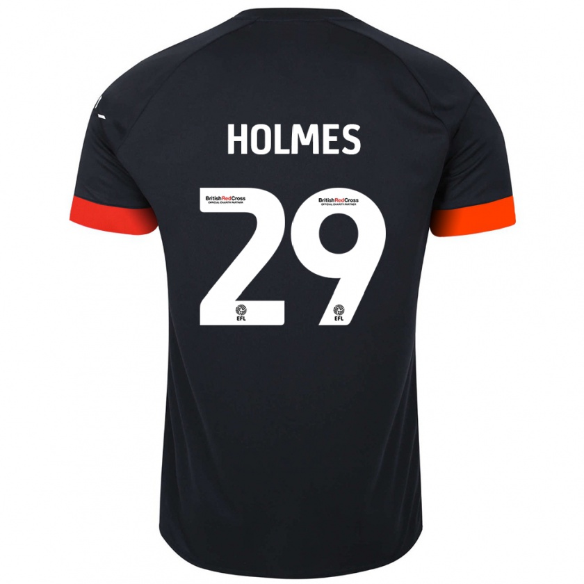 Kandiny Herren Tom Holmes #29 Schwarz Orange Auswärtstrikot Trikot 2024/25 T-Shirt