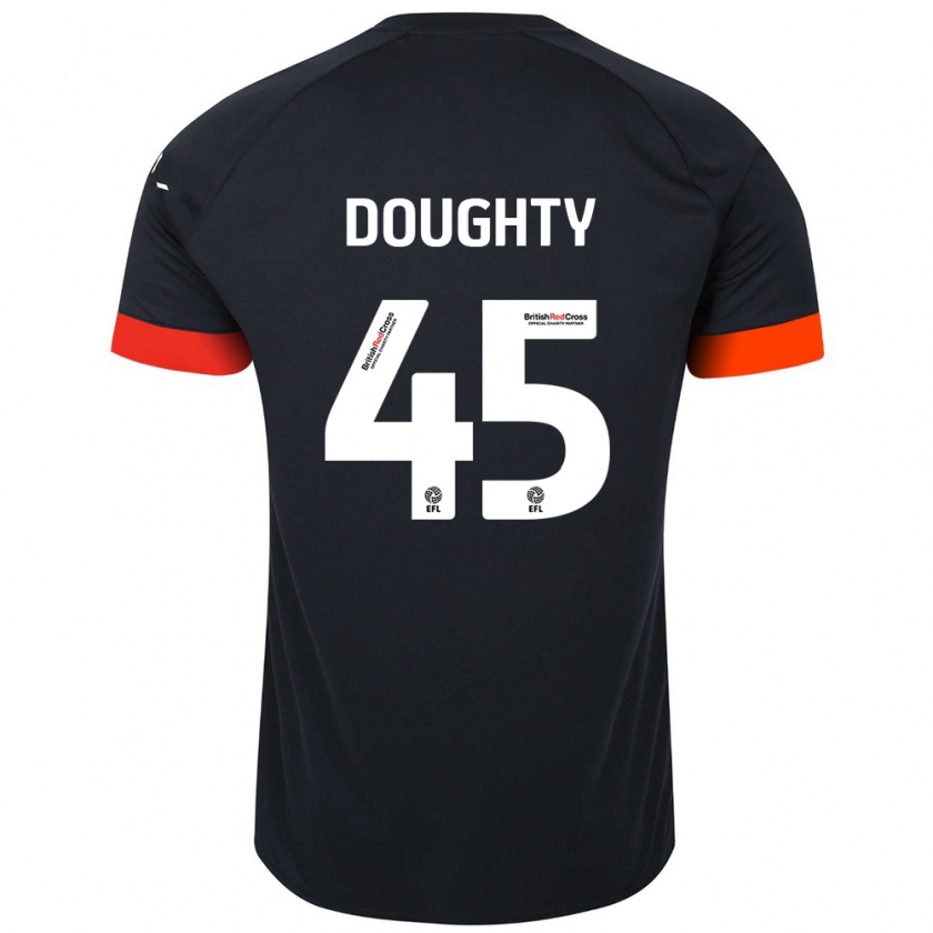 Kandiny Herren Alfie Doughty #45 Schwarz Orange Auswärtstrikot Trikot 2024/25 T-Shirt