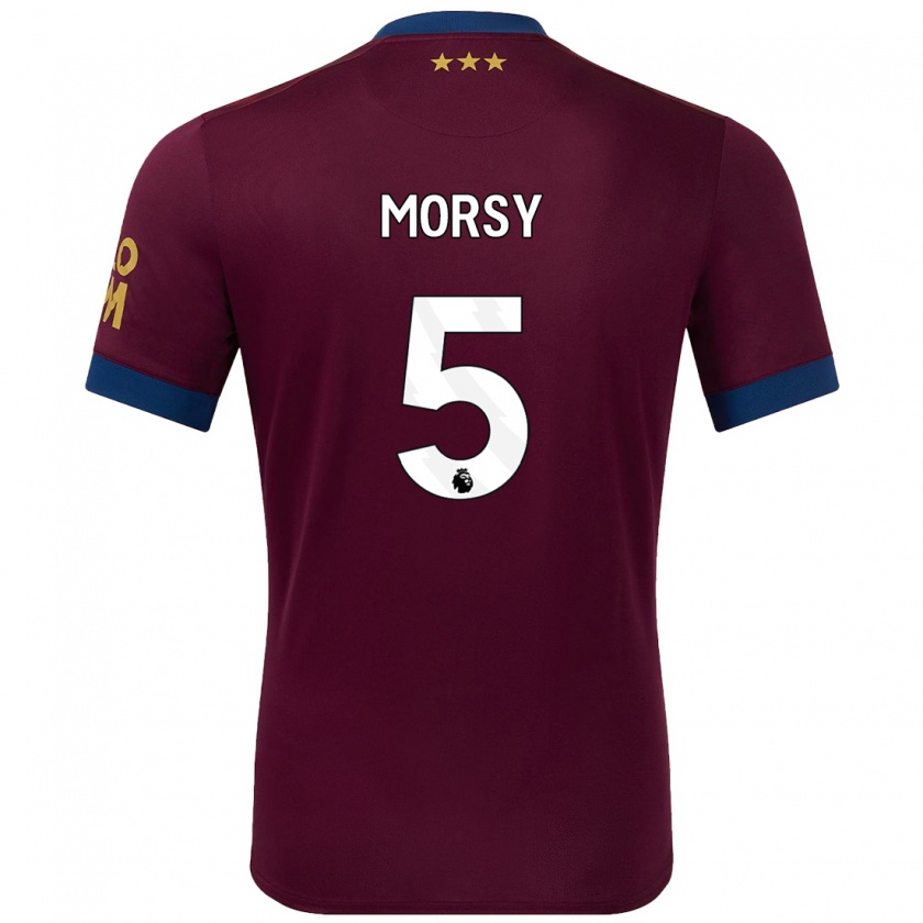 Kandiny Herren Sam Morsy #5 Braun Auswärtstrikot Trikot 2024/25 T-Shirt