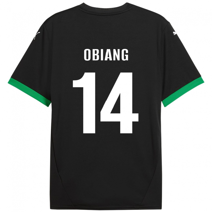 Kandiny Damen Pedro Obiang #14 Schwarz Dunkelgrün Heimtrikot Trikot 2024/25 T-Shirt