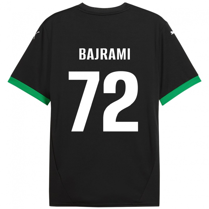 Kandiny Damen Nedim Bajrami #72 Schwarz Dunkelgrün Heimtrikot Trikot 2024/25 T-Shirt