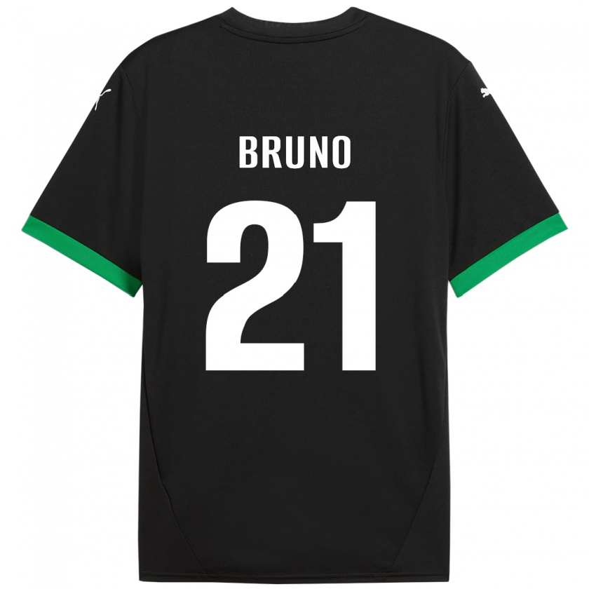 Kandiny Damen Kevin Bruno #21 Schwarz Dunkelgrün Heimtrikot Trikot 2024/25 T-Shirt