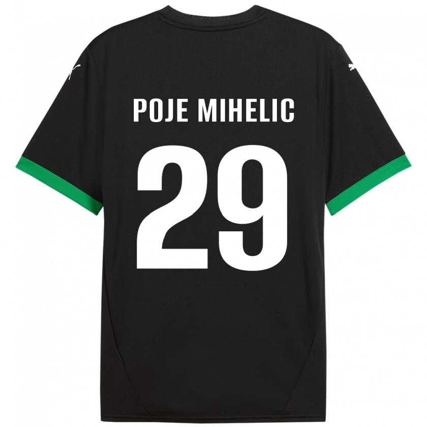 Kandiny Damen Naja Poje Mihelič #29 Schwarz Dunkelgrün Heimtrikot Trikot 2024/25 T-Shirt