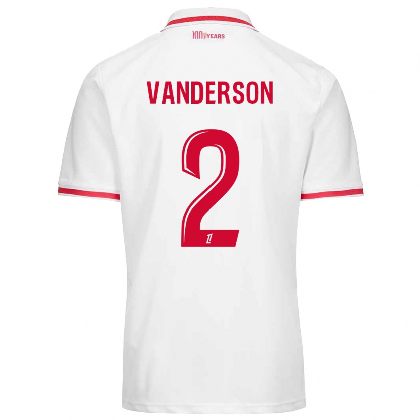 Kandiny Damen Vanderson #2 Weiß Rot Heimtrikot Trikot 2024/25 T-Shirt