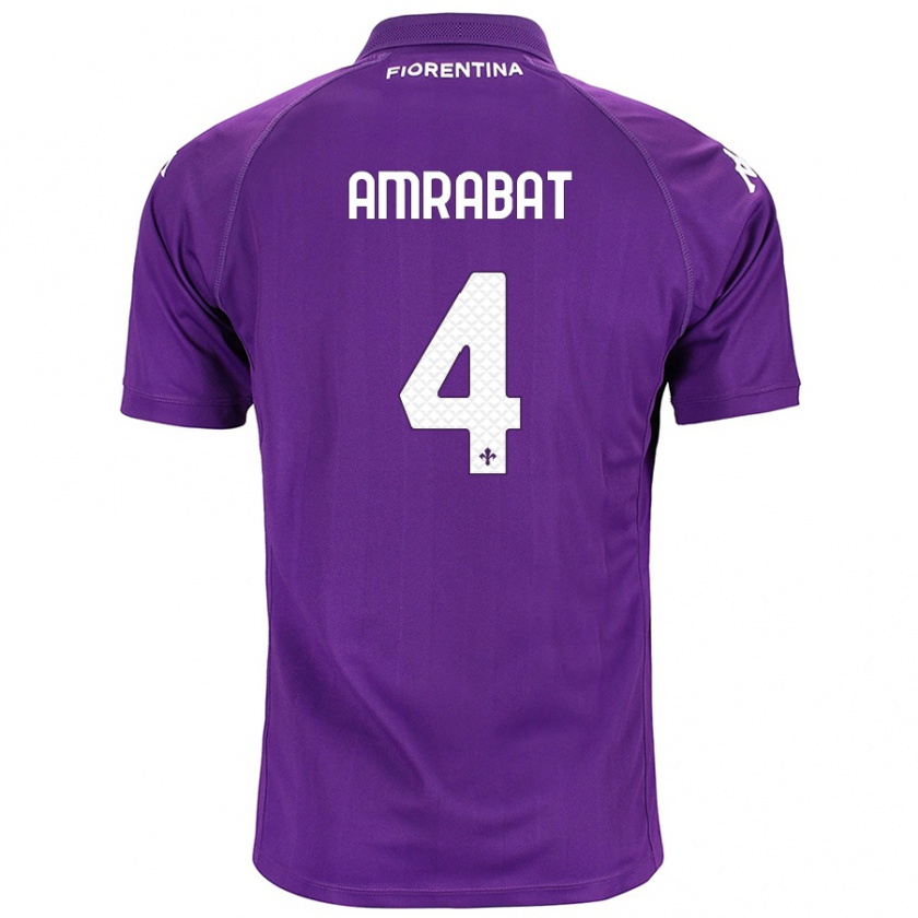 Kandiny Damen Sofyan Amrabat #4 Violett Heimtrikot Trikot 2024/25 T-Shirt