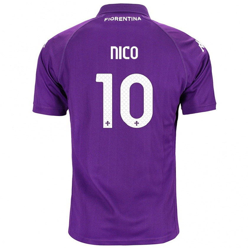 Kandiny Damen Nico González #10 Violett Heimtrikot Trikot 2024/25 T-Shirt