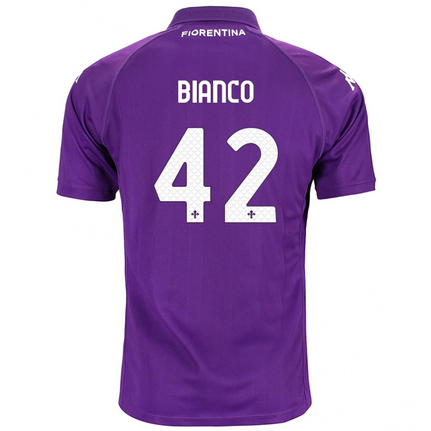 Kandiny Damen Alessandro Bianco #42 Violett Heimtrikot Trikot 2024/25 T-Shirt