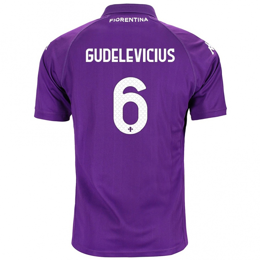 Kandiny Damen Ernestas Gudelevicius #6 Violett Heimtrikot Trikot 2024/25 T-Shirt