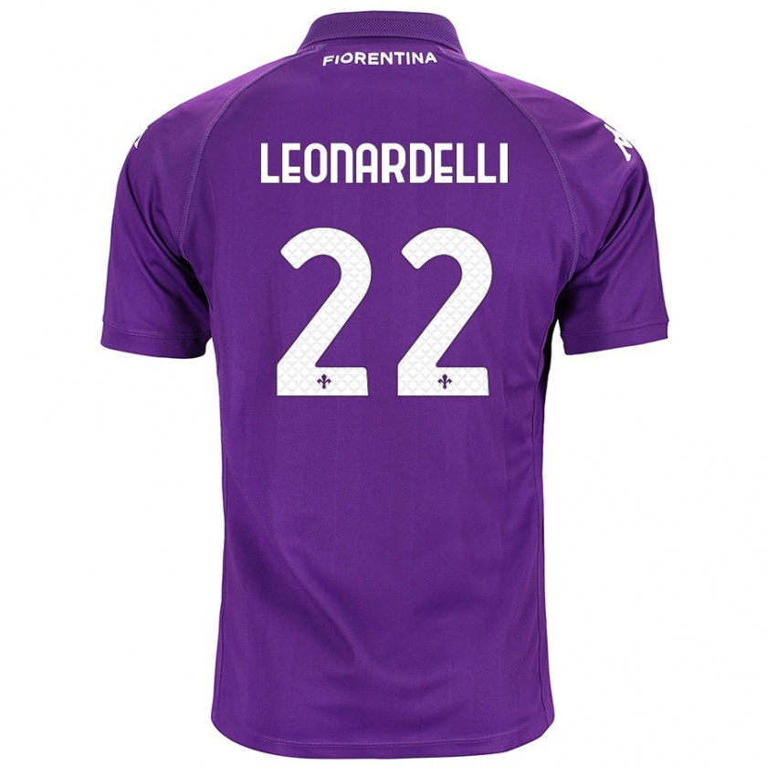 Kandiny Damen Pietro Leonardelli #22 Violett Heimtrikot Trikot 2024/25 T-Shirt