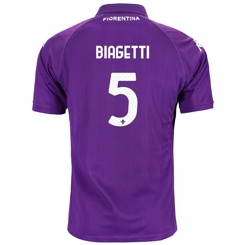 Kandiny Damen Christian Biagetti #5 Violett Heimtrikot Trikot 2024/25 T-Shirt