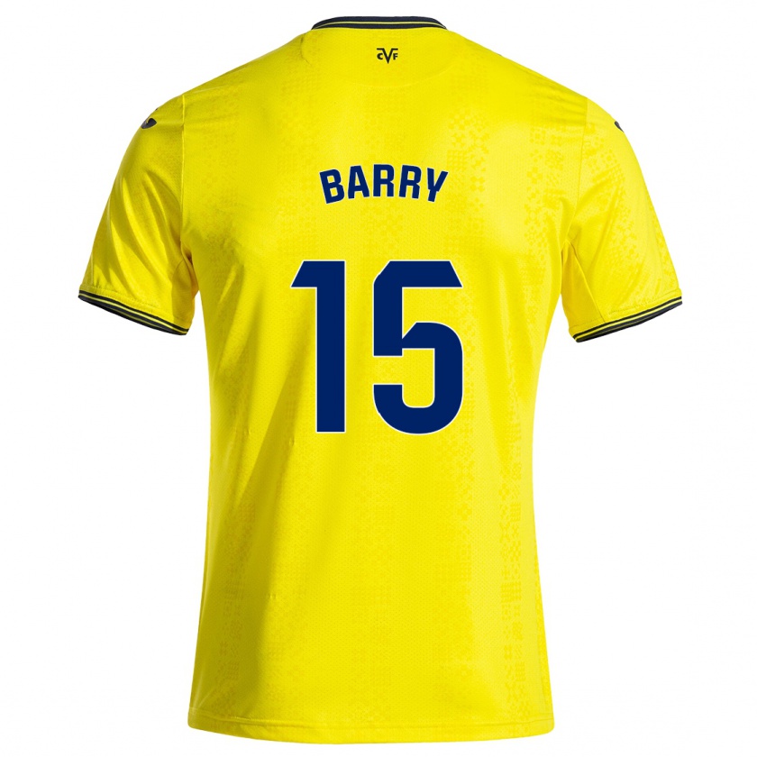 Kandiny Damen Thierno Barry #15 Gelb Schwarz Heimtrikot Trikot 2024/25 T-Shirt