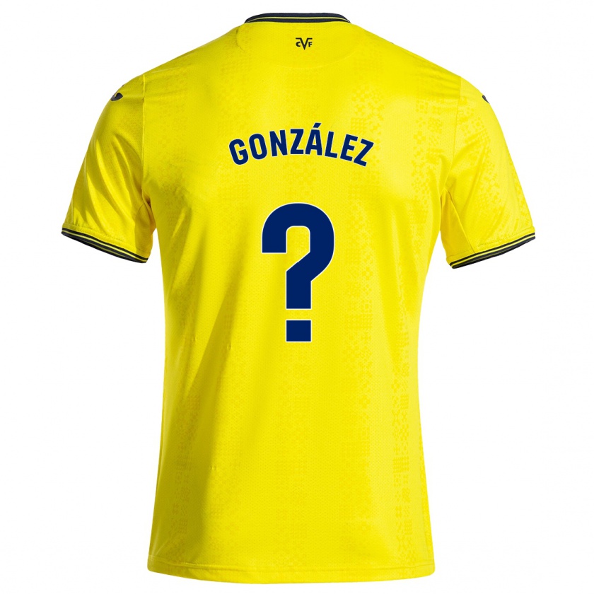 Kandiny Damen Dani González #0 Gelb Schwarz Heimtrikot Trikot 2024/25 T-Shirt