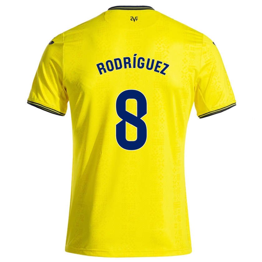 Kandiny Damen Unai Rodríguez #8 Gelb Schwarz Heimtrikot Trikot 2024/25 T-Shirt