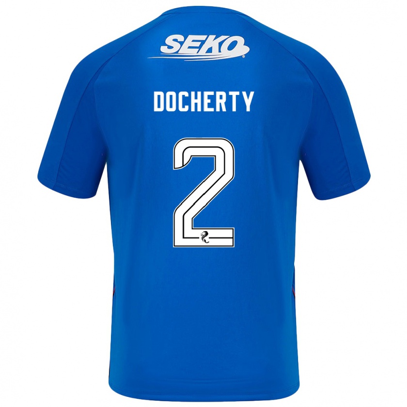 Kandiny Damen Nicola Docherty #2 Dunkelblau Heimtrikot Trikot 2024/25 T-Shirt