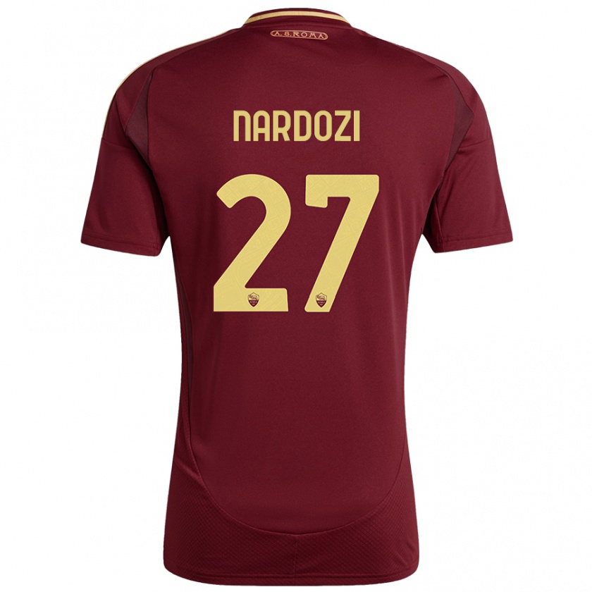 Kandiny Damen Manuel Nardozi #27 Rot Braun Gold Heimtrikot Trikot 2024/25 T-Shirt