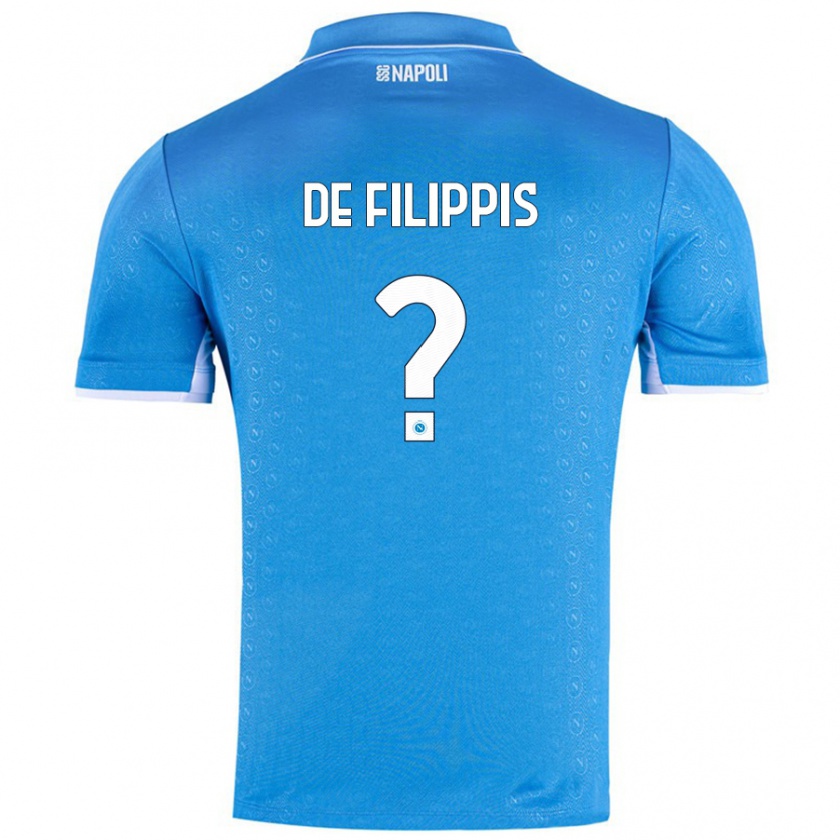 Kandiny Damen Antonio De Filippis #0 Himmelblau Heimtrikot Trikot 2024/25 T-Shirt