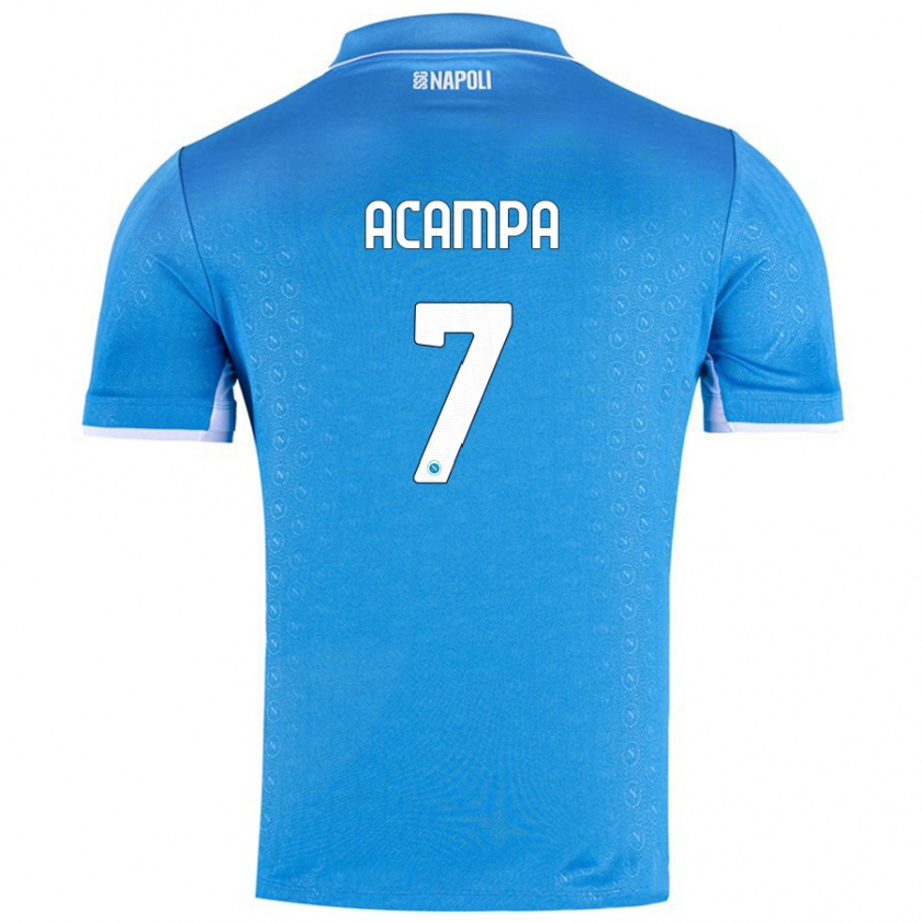 Kandiny Damen Davide Acampa #7 Himmelblau Heimtrikot Trikot 2024/25 T-Shirt