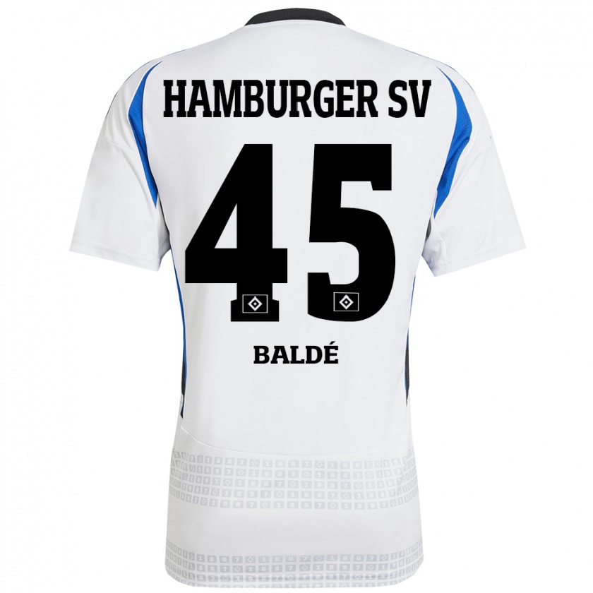 Kandiny Damen Fabio Baldé #45 Weiß Blau Heimtrikot Trikot 2024/25 T-Shirt