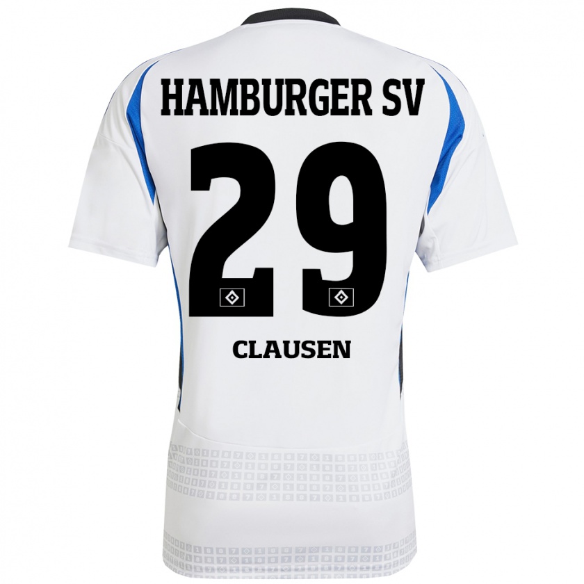 Kandiny Damen Lina Clausen #29 Weiß Blau Heimtrikot Trikot 2024/25 T-Shirt