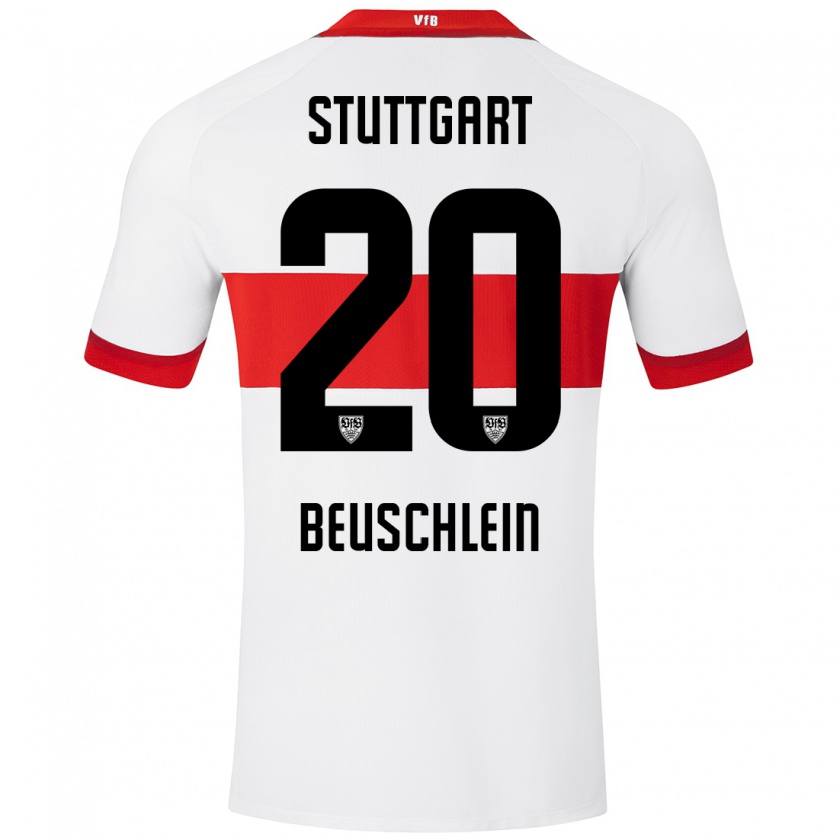 Kandiny Damen Jana Beuschlein #20 Weiß Rot Heimtrikot Trikot 2024/25 T-Shirt