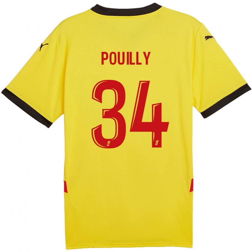 Kandiny Damen Tom Pouilly #34 Gelb Rot Heimtrikot Trikot 2024/25 T-Shirt