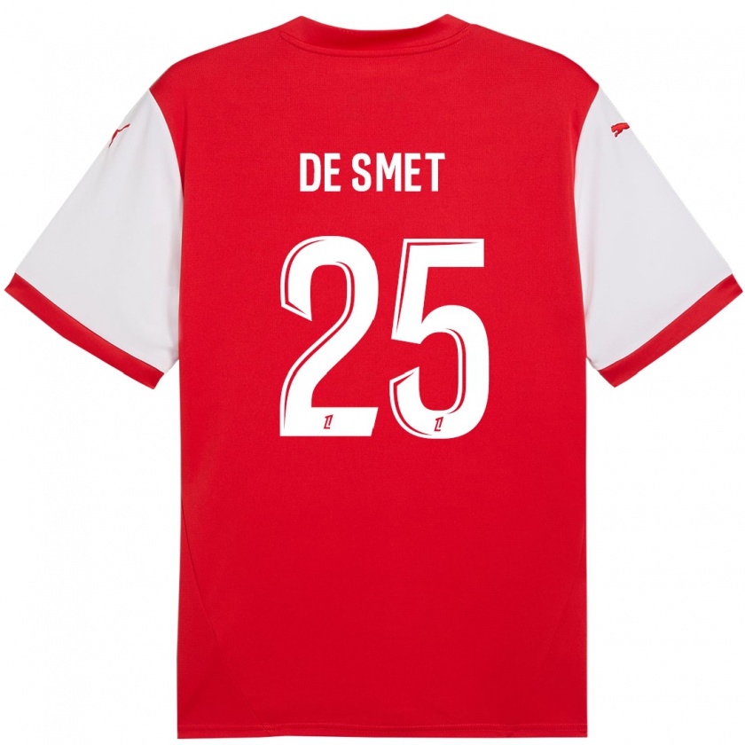 Kandiny Damen Thibault De Smet #25 Rot Weiß Heimtrikot Trikot 2024/25 T-Shirt