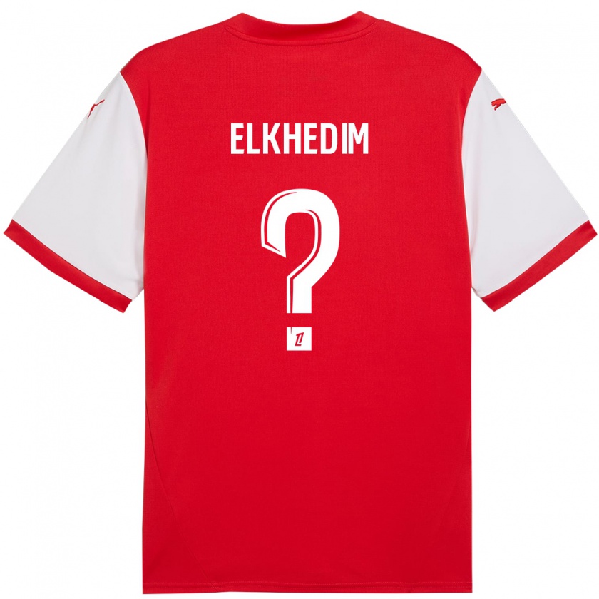 Kandiny Damen Abdenoor Elkhedim #0 Rot Weiß Heimtrikot Trikot 2024/25 T-Shirt