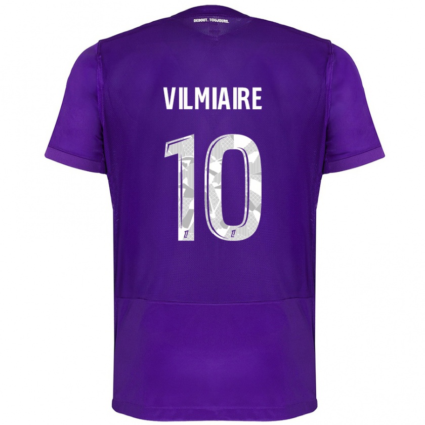 Kandiny Damen Kelly Vilmiaire #10 Violett Weiß Heimtrikot Trikot 2024/25 T-Shirt