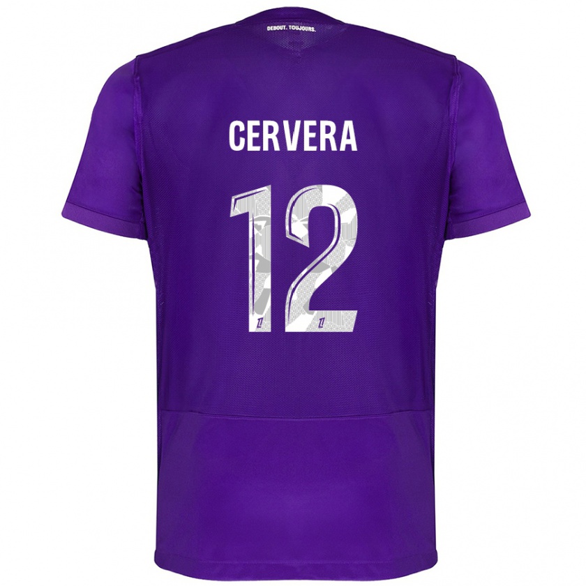 Kandiny Damen Laurianne Cervera #12 Violett Weiß Heimtrikot Trikot 2024/25 T-Shirt