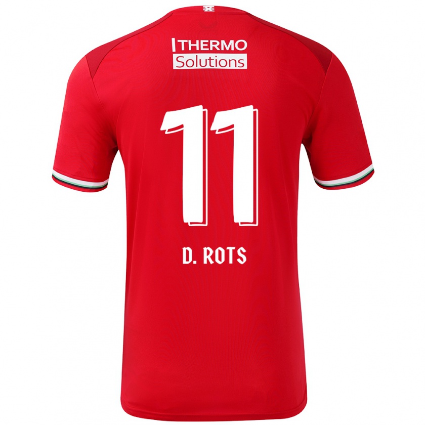 Kandiny Damen Daan Rots #11 Rot Weiß Heimtrikot Trikot 2024/25 T-Shirt